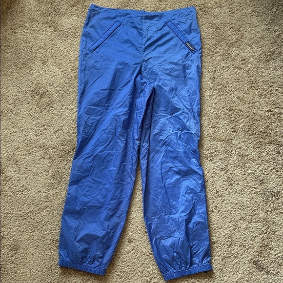 Vintage Patagonia 90s Blue Windbreaker Waterproof Jogger Outdoor Pants - Picture 1 of 7